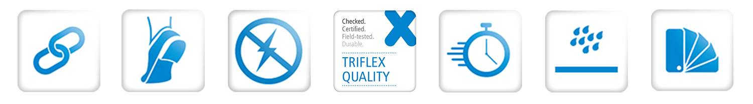 Industrial flooring advantages icons