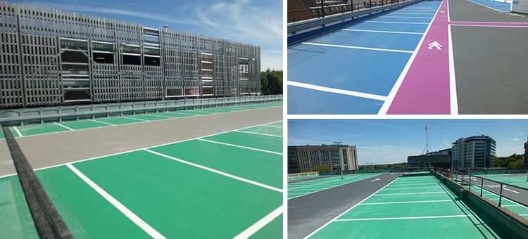Triflex Solutions for failing asphalt: Multi-storey car park decks and ramps - projects
