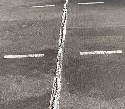 Triflex asphalt failures blog, image of cracking