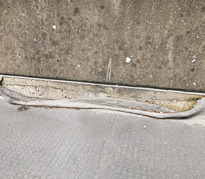 Image of slumping on an asphalt car park