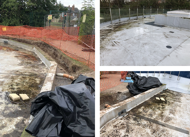 Triflex image of Walter Halls Primary School in Nottingham before works