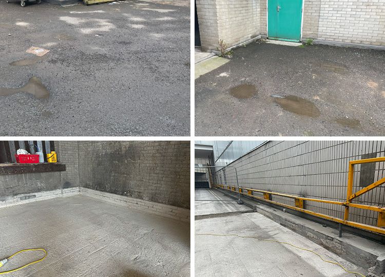 Triflex case study Cleveland Centre Service Yard the challenge