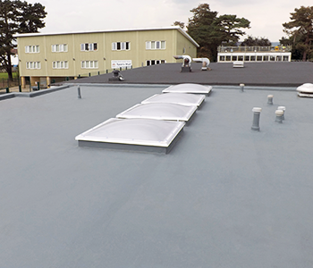 Triflex flat roof image at St Simon Stock.