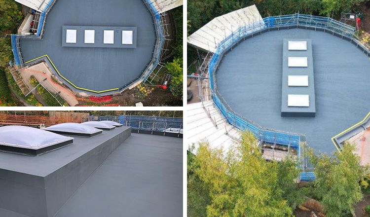 Triflex school liquid roofing systems Walter Halls Primary School