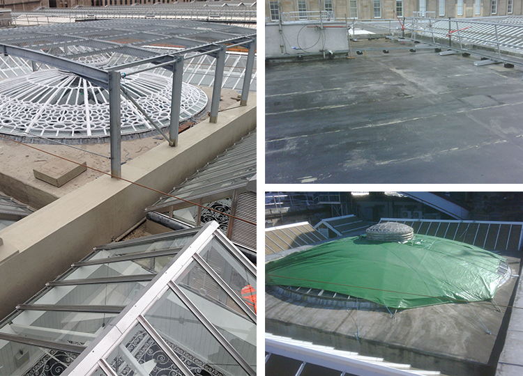 Before shots of Waverley Station in Edinburgh before Triflex works