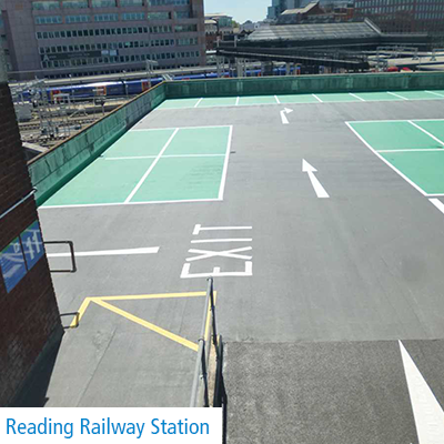 Triflex waterproofing railway image at Reading Station