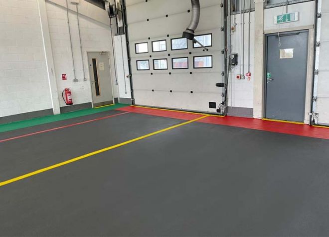 Triflex industrial flooring image fire station
